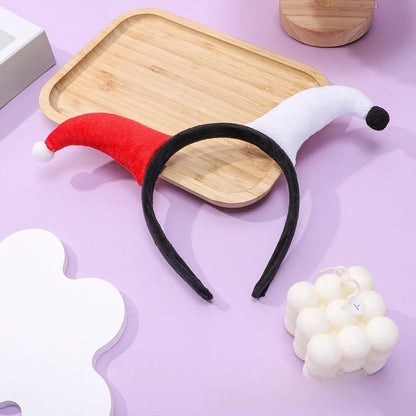 Cute Clown Headband Flexible Colorful Style Costume Hairbands Lightweight Hair Accessories - Red Blue