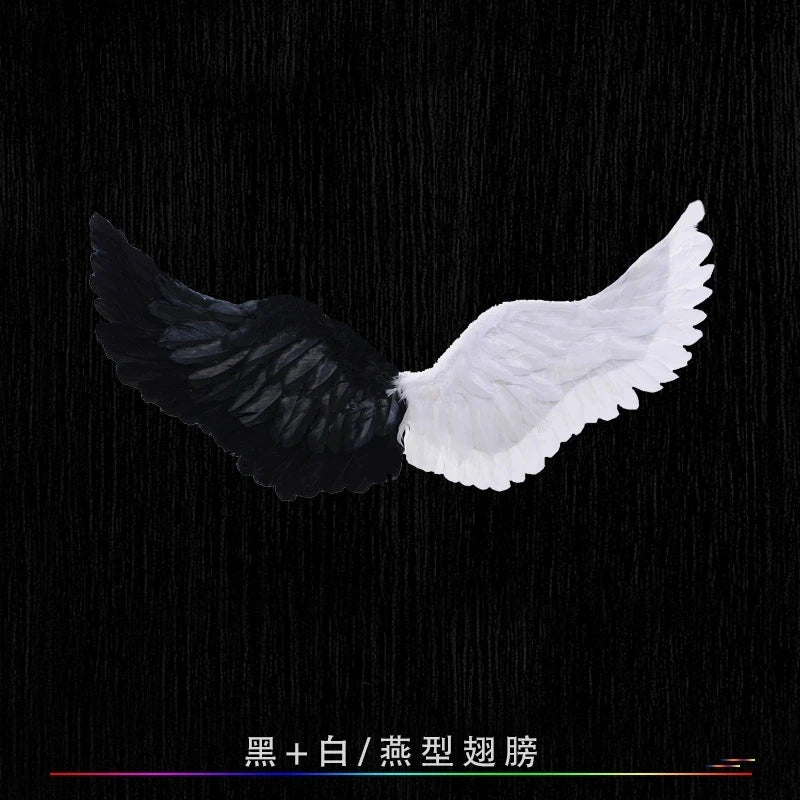 Creative Angel Feather Wings with Elastic Straps Bright Color Lightweight Wings