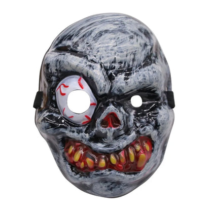 Full Face Halloween Ghost Mask One Eyed PVC Scary Ghost Head Cover Breathable Scary Props Ghost Headwear - product image 7