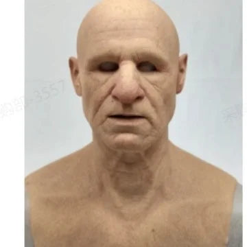 Realistic Elderly Latex Face Old and Women's Halloween Mask - product image 8