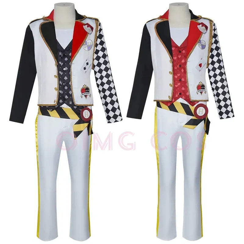 Twisted Wonderland Ace Trappola Costume Deuce Adult Uniform Anime Trey Halloween Cater - E Costume / XL