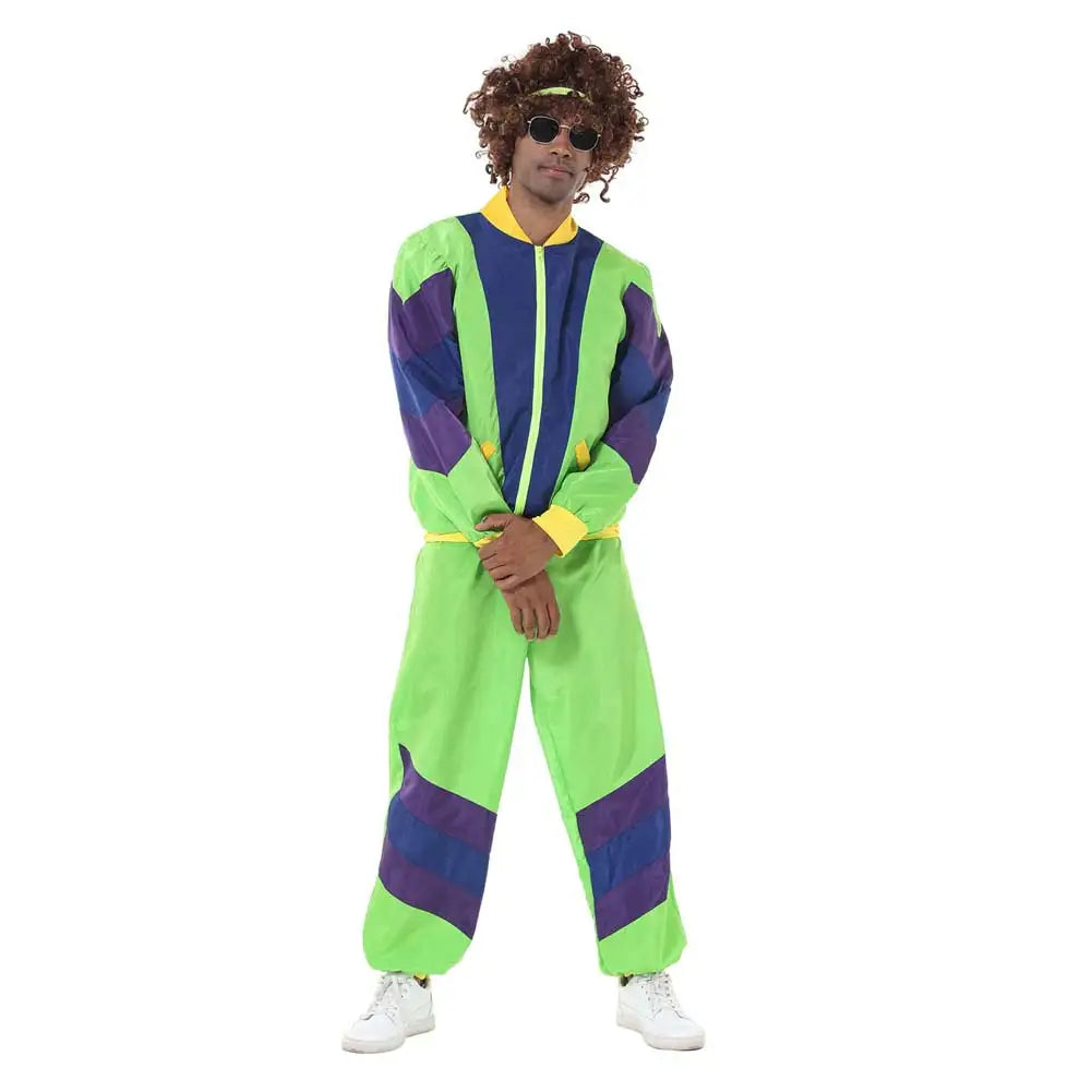 Adult Women Men 80s 90s Retro Sportwear Hippie Disco Cosplay Costume Outfits Halloween Carnival Suit Party - product image 4