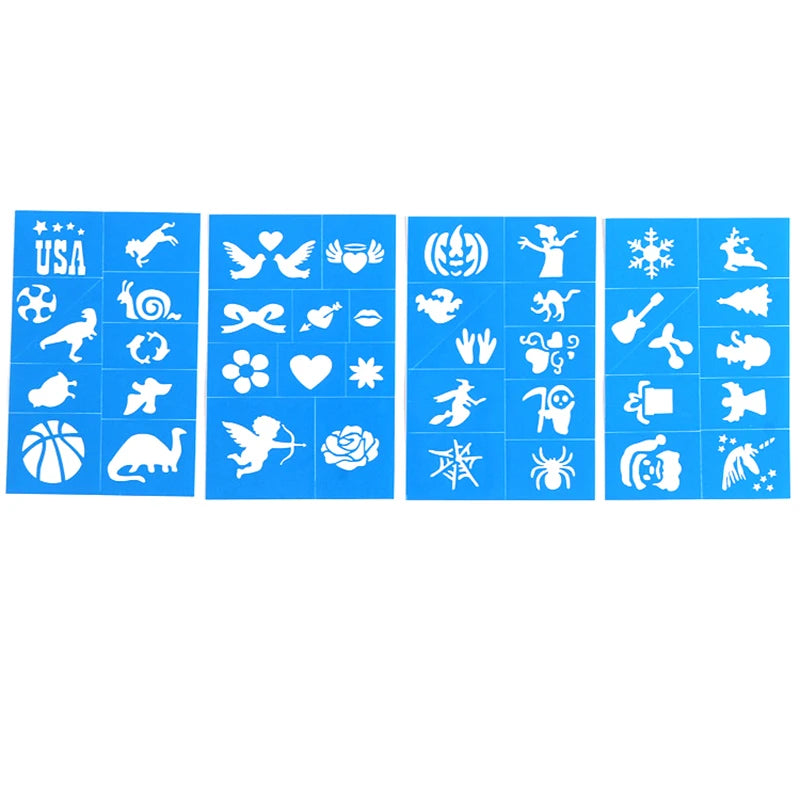 Halloween Face Kids Tattoos Templates Painted Stencils Glitter - Halloween Makeup - product image 7