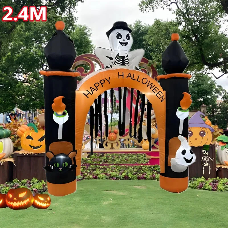 Halloween Inflatable Arch Toys Model Built-in LED Light Pumpkin Prop Outdoor Indoor Home Garden Party Terror - product image 3