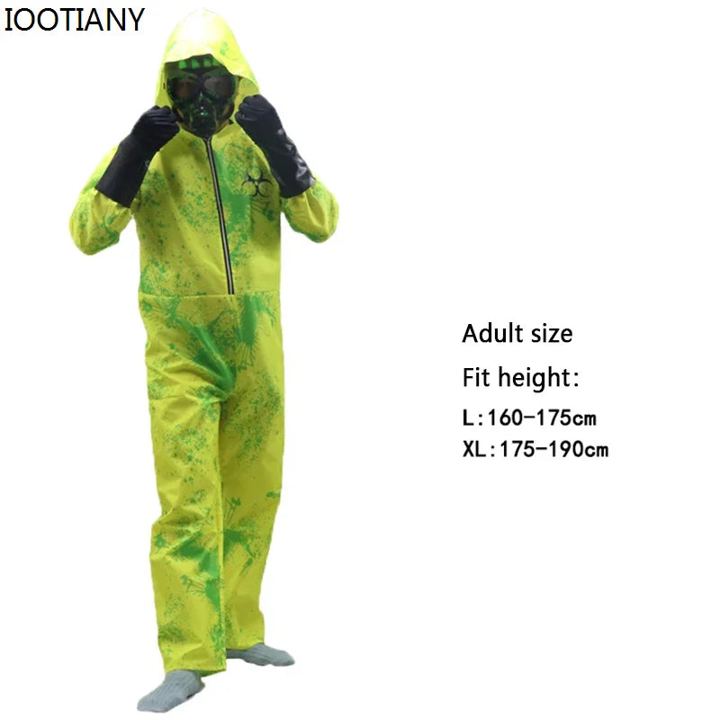 Unisex Zombie Apocalypse Zombie Infected Person Cosplay Parent-Child Costume Halloween Nuclear Radiation Virus