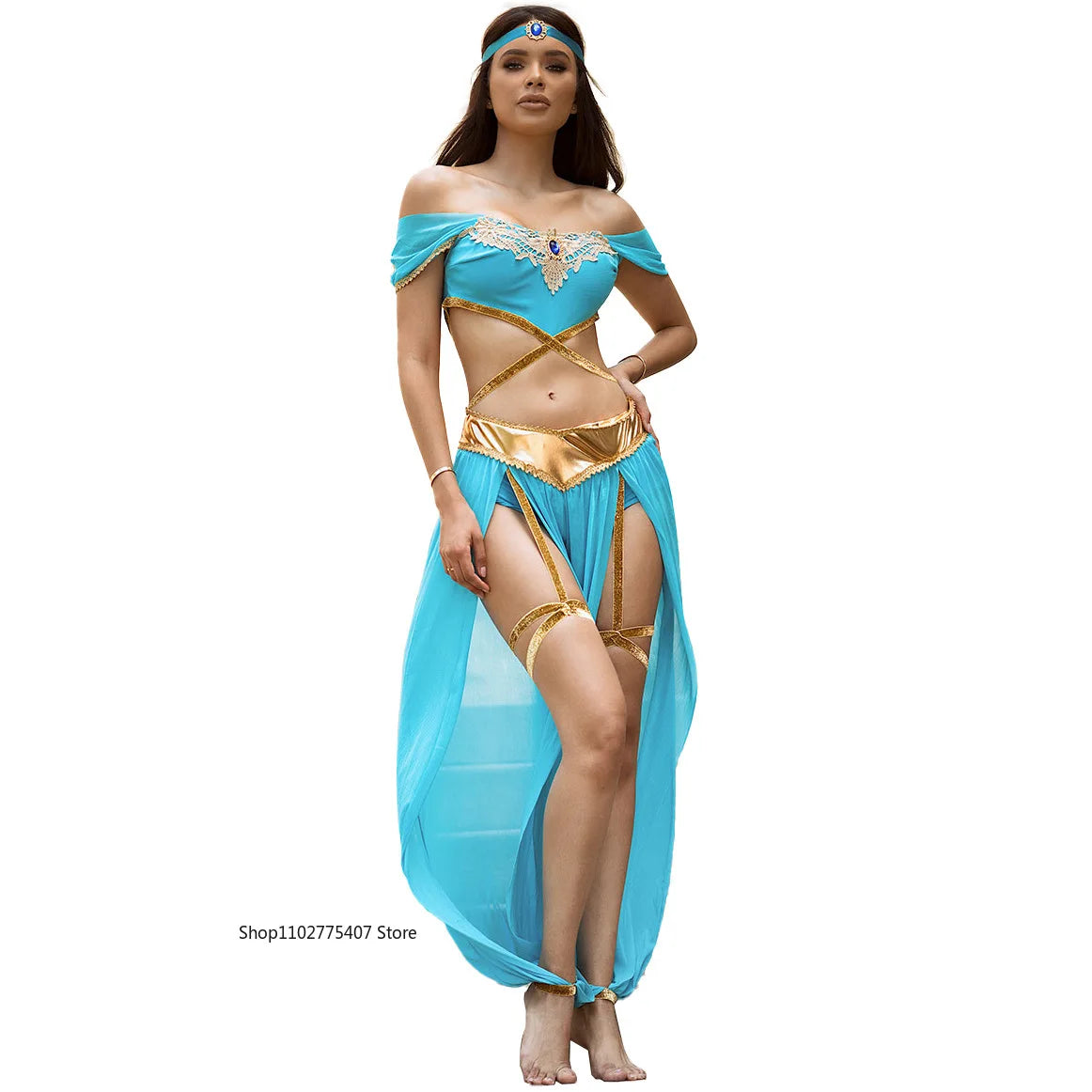 Women's Peacock Arabian Princess Halloween Costume