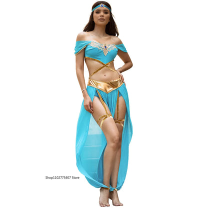 Women's Peacock Arabian Princess Halloween Costume
