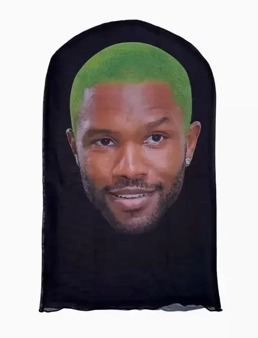 Costume Headwear Hip Hop Hood Hat Headgear 3D Printed Kanye Mask Elastic Mesh Halloween - 10
