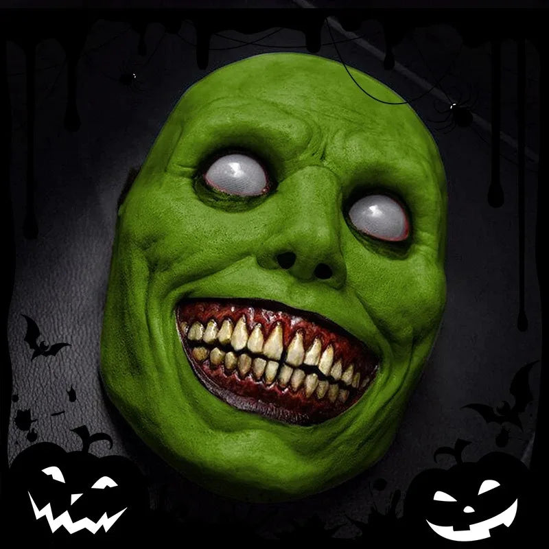 White-Eyed Exorcist Demon Latex Halloween Mask - product image 2