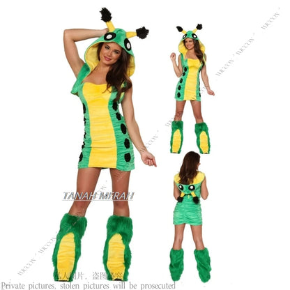 Halloween Party Frog Penguin Panda Cat Fox Monster Dinosaur Pirate Cosplay Costume Jumpsuit Woman Man Party Role Play Bunny Girl