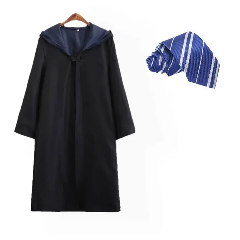Costume Haloween Haliday Costume Magic Robe Cloak with Tie Kids Adult Uniform Outfit - Yellow robe only / Kids 125