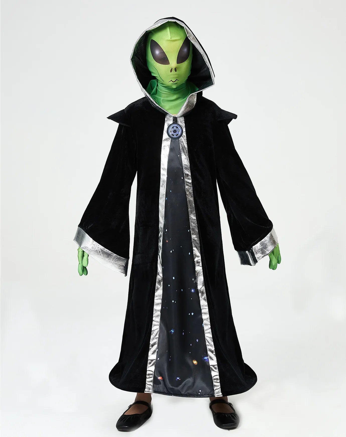 Alien Costume Memune Exclusive Boy Unisex Deep Space Lord Scary Halloween Theme Fancy - black / L