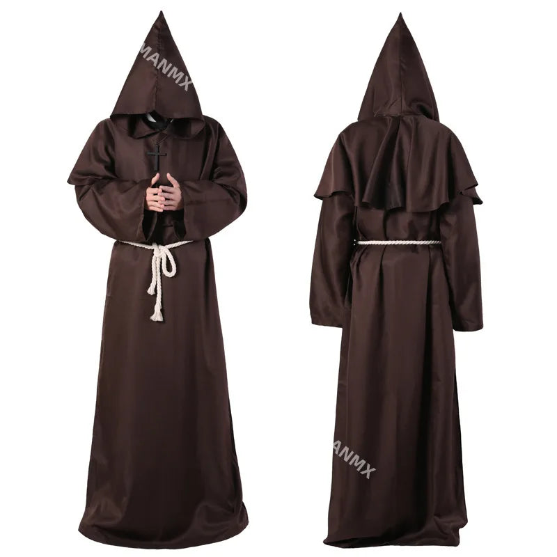 Men's Medieval Monk Robes Wizard Priest Costume - alternate view 5