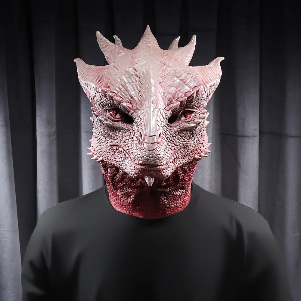 Game Dragon Mask Cosplay Animal Warrior Character Monster Latex Helmet Halloween Costume Props - product image 2