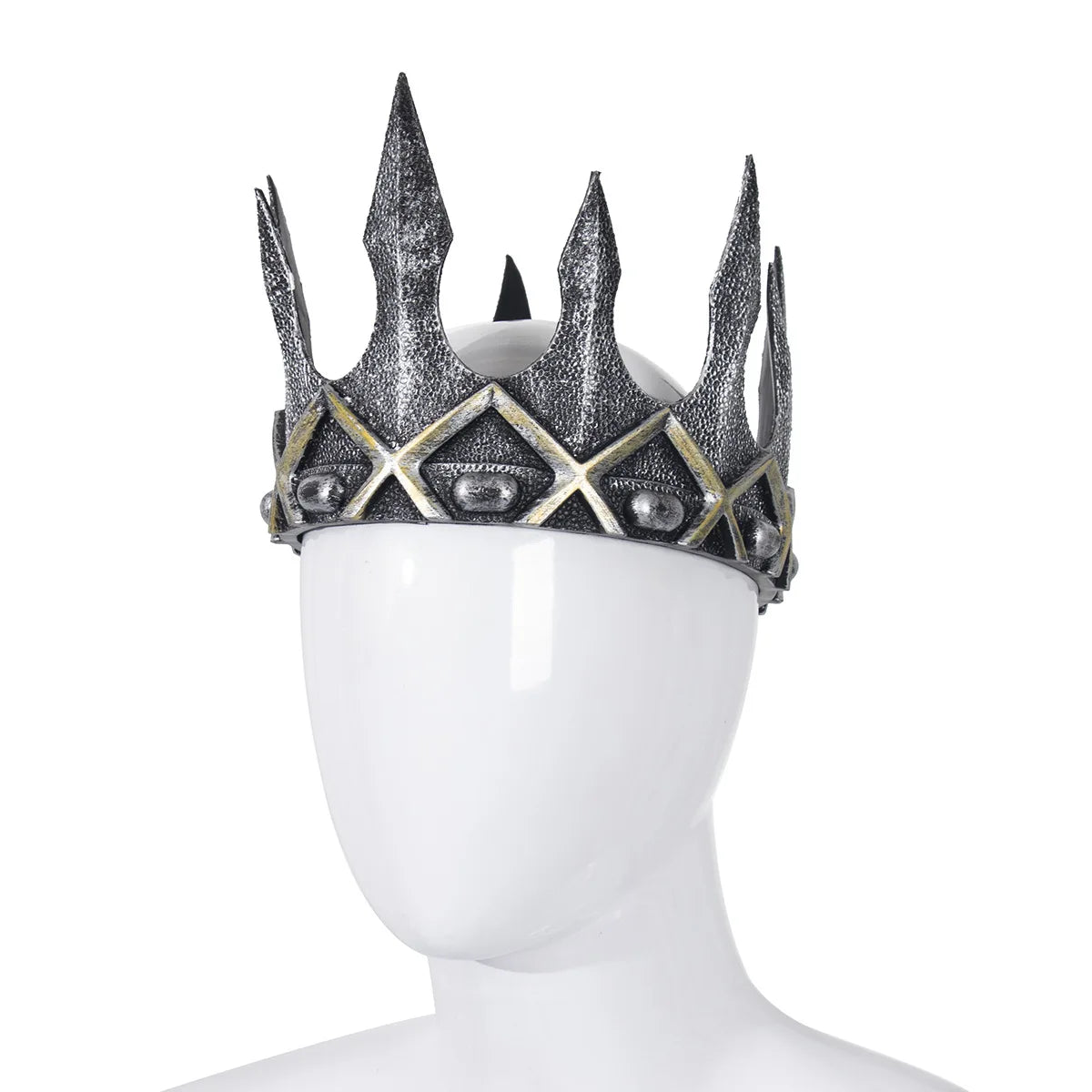 Royal King Crown – Gold or Silver Medieval Costume Headpiece