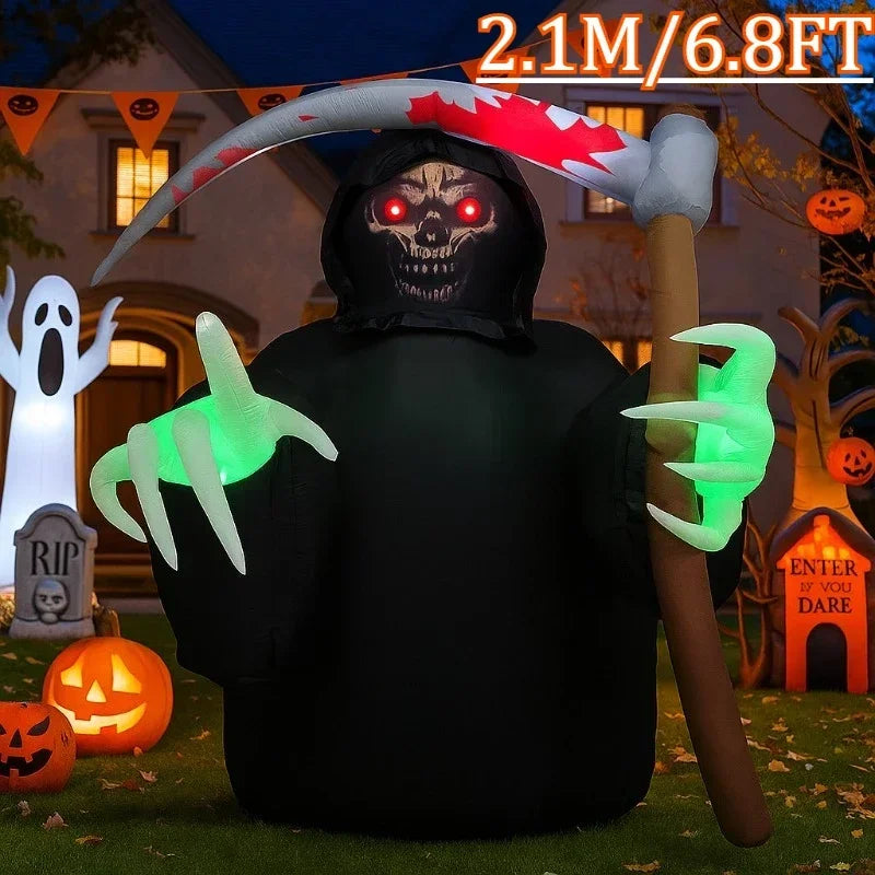 6.8FT & Holiday DIY Decorations Inflatables Toy Grim Reaper with