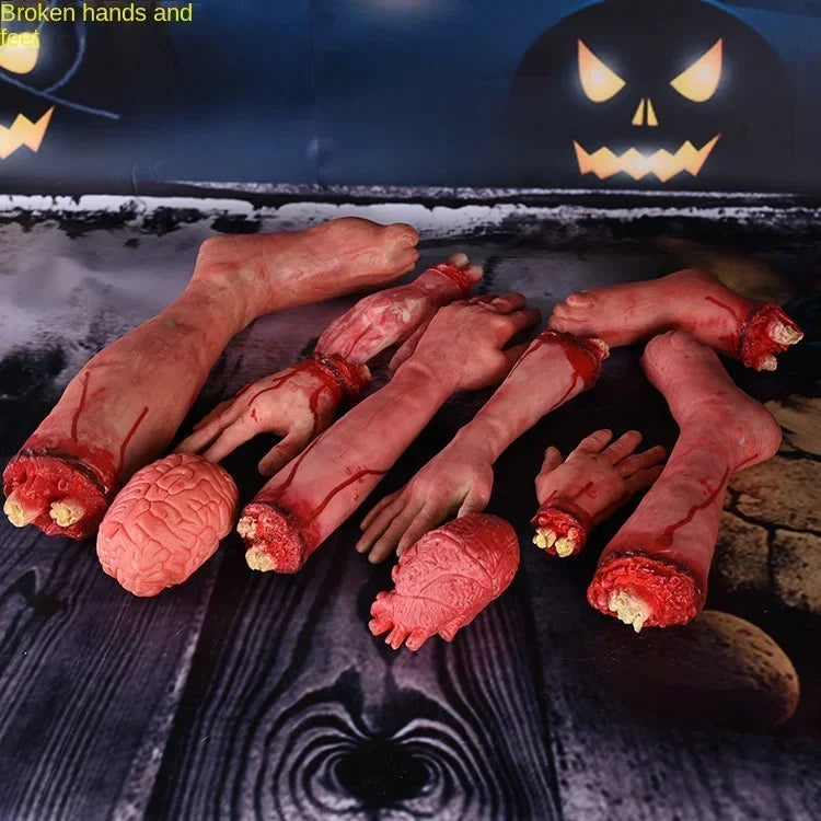 Bloody Severed Limb Halloween Decoration Props - Small broken foot
