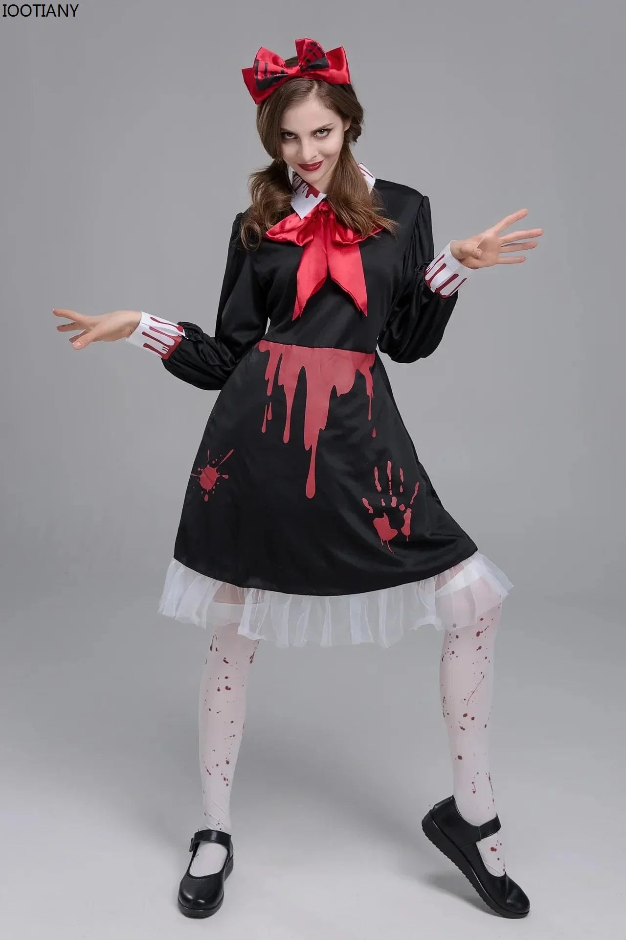 Horror Bloody Voodoo Doll Dress Halloween Costume Adult Girl Demon Vampire Performance - View 7