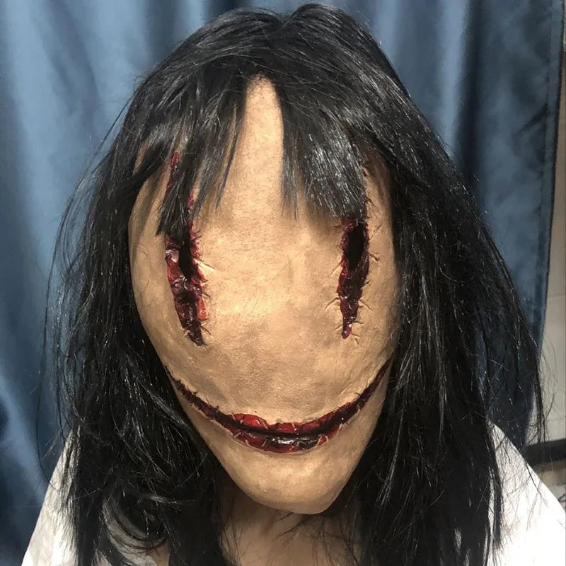 Halloween Horror Mask Bloody Lifelike Horror Smiley Costume Tricky Latex Pullover Mask - View 5