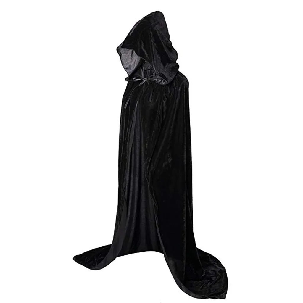 Halloween Cloaks Gothic Hooded Cloak Adult Elf Witch Long Purim Carnival Capes Robe Larp Women Men Vampires - product image 10