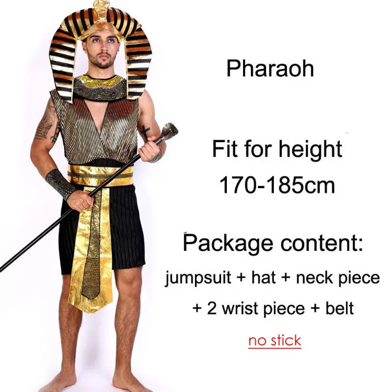 Halloween Costumes Ancient Egypt Egyptian Pharaoh King Empress Cleopatra Queen Costume for - View 11