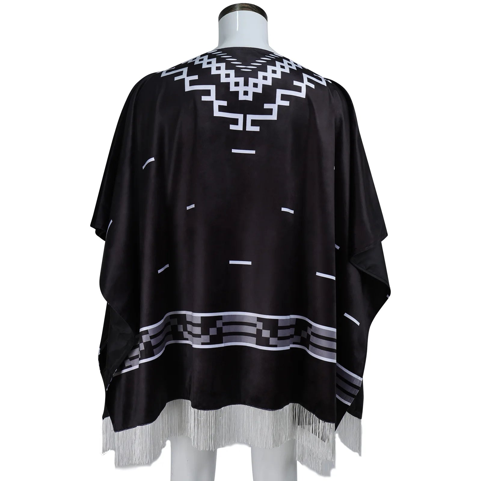 Men's Cowboy Movie Clint Eastwood Poncho Serape Aztec Pattern Costume - alternate view 5