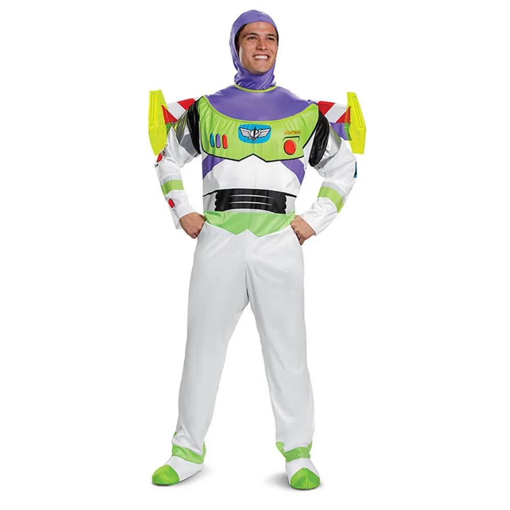Anime Buzz Lightyear Cosplay Set, Combinaison Fantaisie Homme et Femme, Halloween, Performance sur Scène, Gel, Adulte