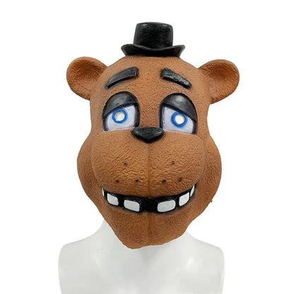 Game Five Nights Halloween Animal Terror At Freddy Costume Mask Freddy's Latex Helmet - C