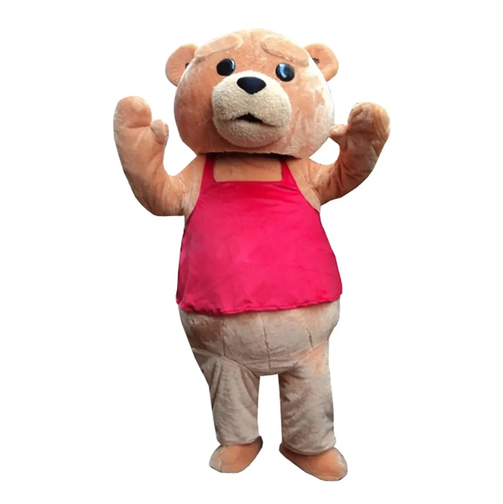 Teddy Bear Mascot Costume Fursuit Adult Costume Anime Halloween Mascottes Costumes - H / XXL