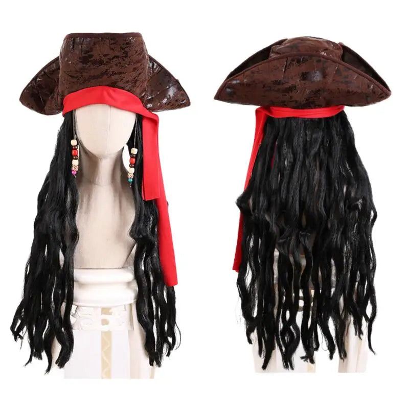Men's Caribbean Pirate Captain Costume Wig - product image 4