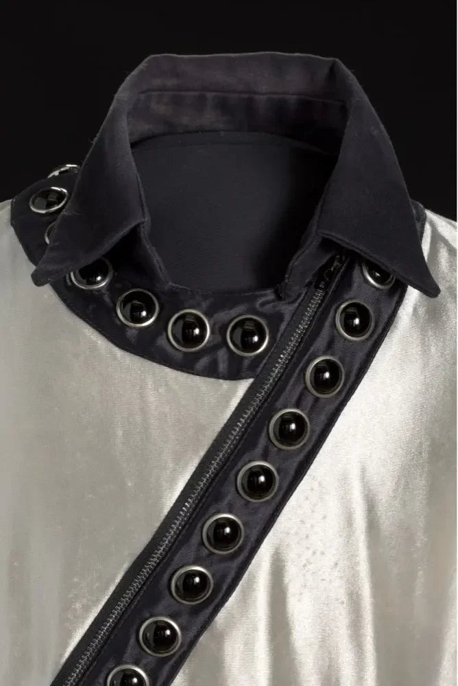 Michae-l Costume Tour Handmade Stretch Bodysuit Men's Fancy Jumpsuit Halloween Outfits - COLOR 1 / M