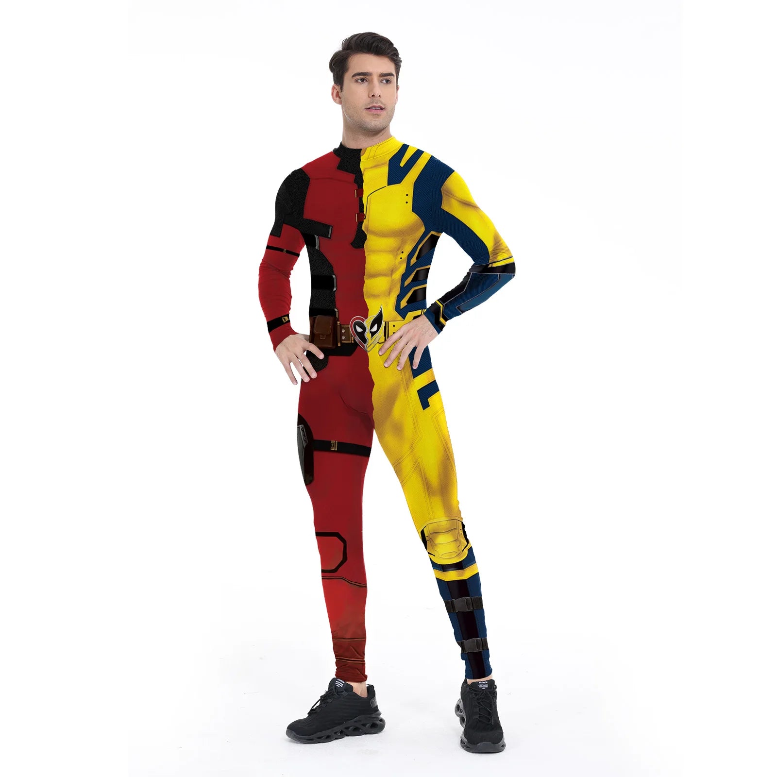 Zawaland Wolverine Deadpool Cosplay Jumpsuit Superhero Boys Girls Deadpool Adult Halloween Zenti James - product image 10