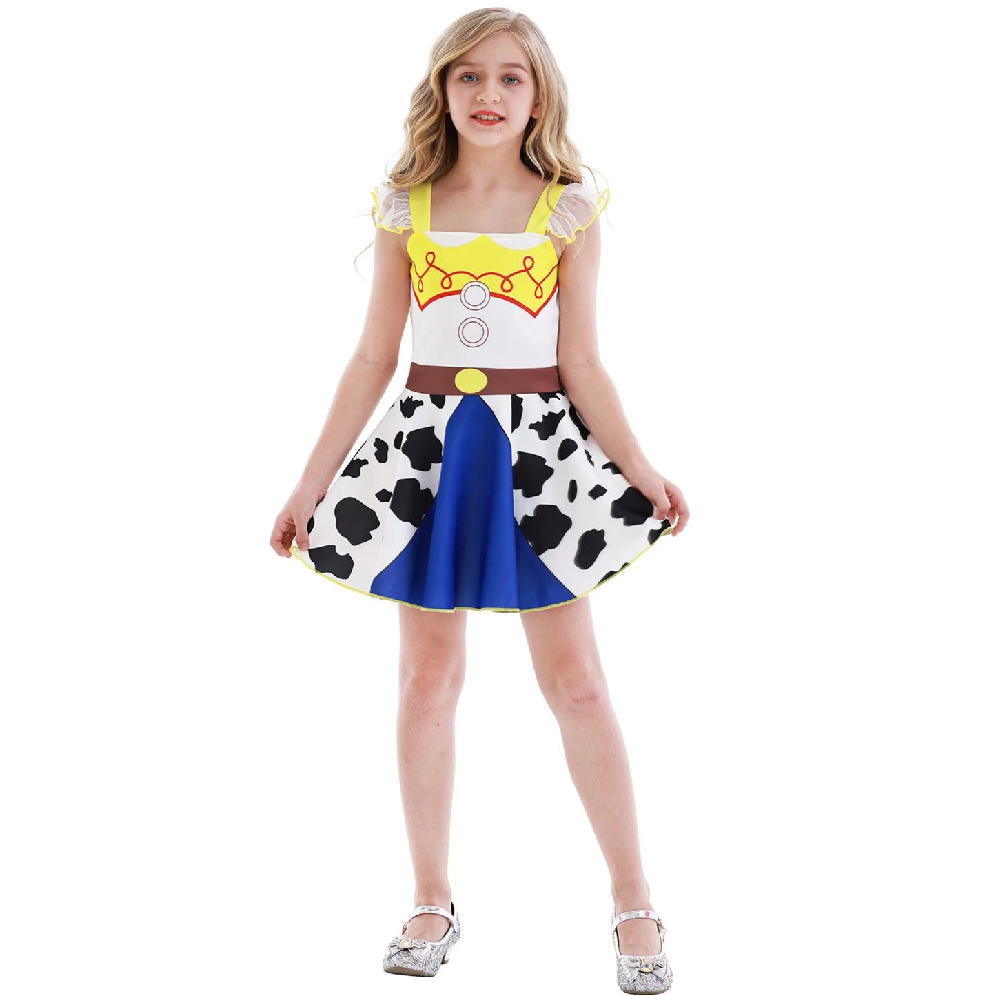 Halloween Masquerade Jessie Costume & hairband Summer toy Movies Cosplay Dress Carnival Party Fancy Stage Performance Outfits