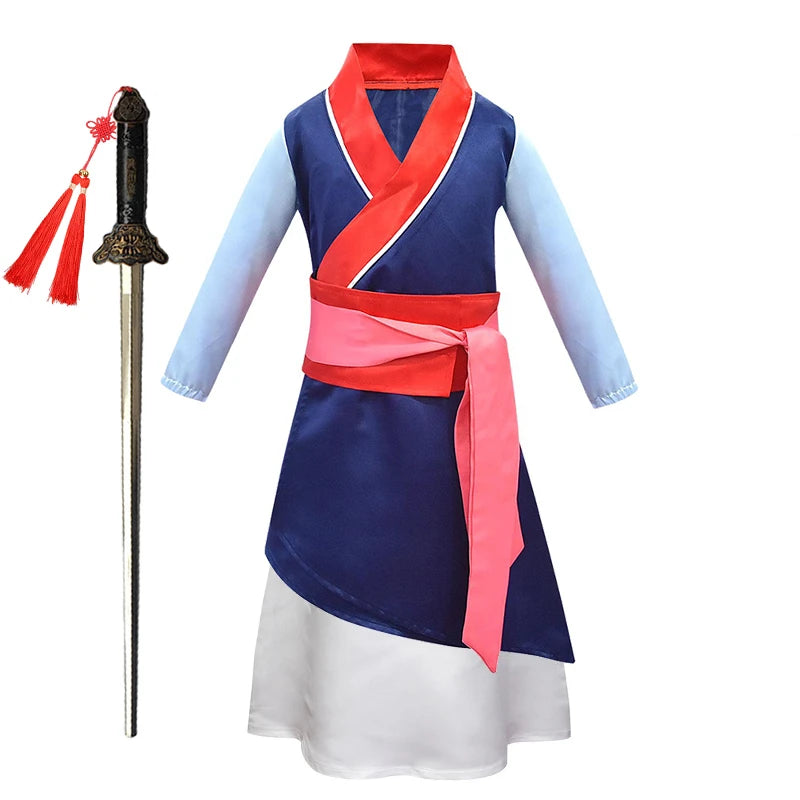 Kids' Movies Hua Mulan Christmas Traditional Chinese Hair Sword Costume - alternate view 8