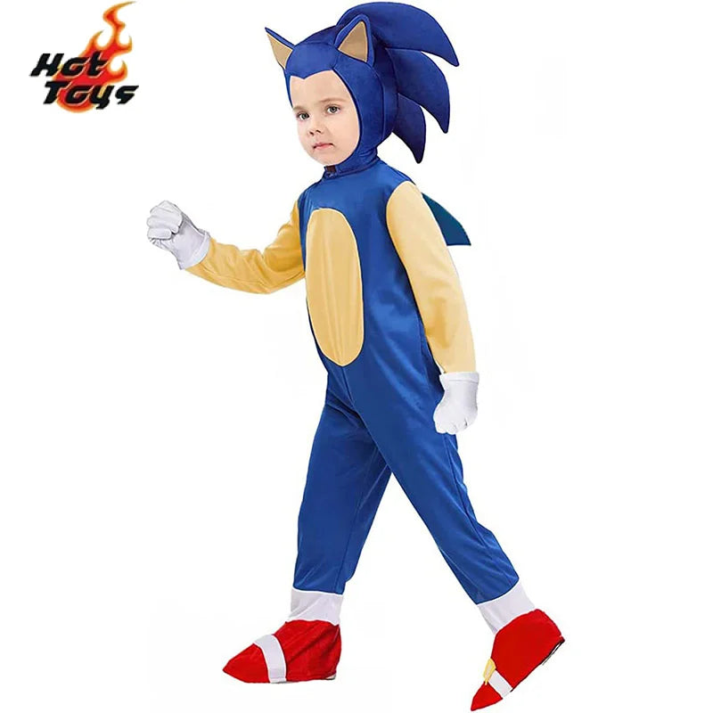 Sonic the Hedgehog-Inspired Costume for Kids | Halloween Bodysuit
