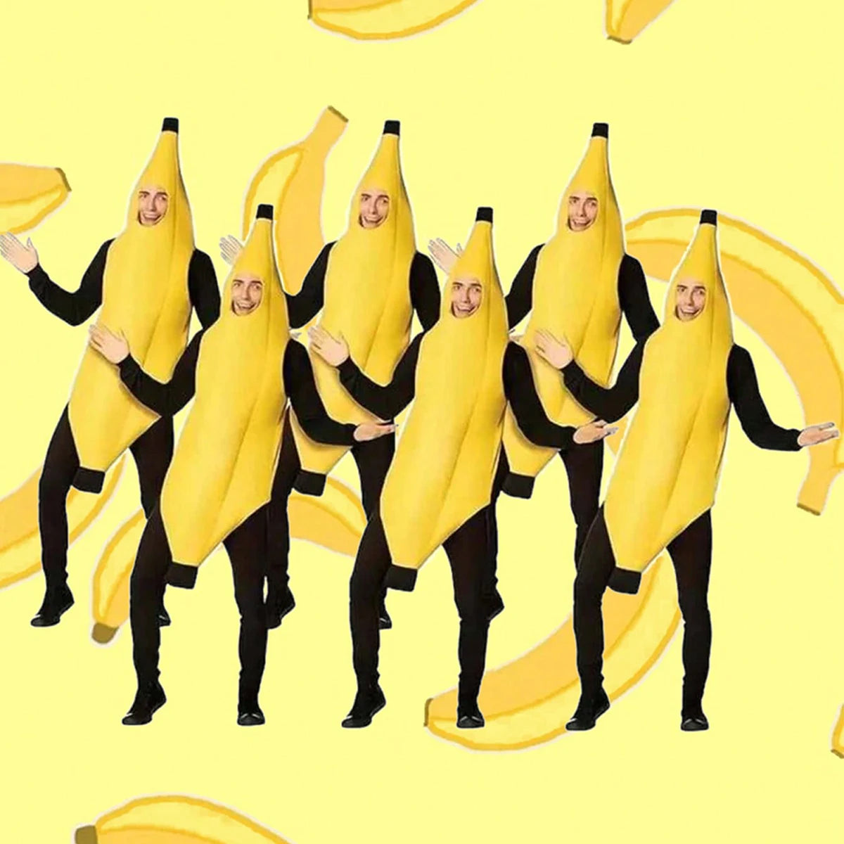 Banana Costume Unique Design Halloween Costume Yellow Banana Suit - Orange