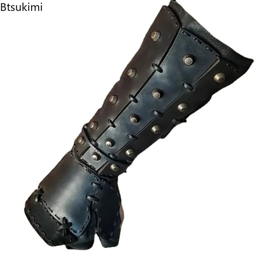 Medieval Viking Arm Bracers - Lace-Up Costume Armor - view 6