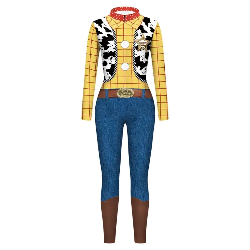 Western Cowboy Toy Costume Adult Men Halloween Story 3D Digital Print Full Body Jumpsuit Toy Costume - View 5