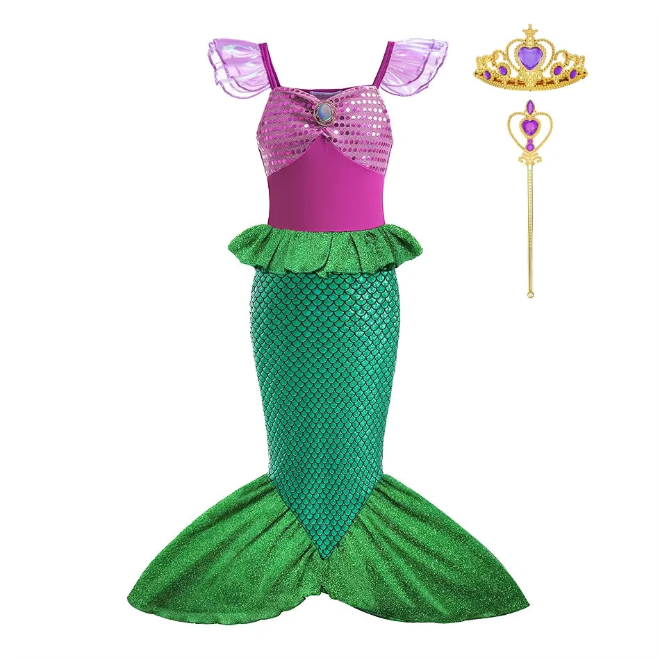 Girl Dresses Princess Costume Kids Mermaid Costume Kids Carnival Birthday Prom