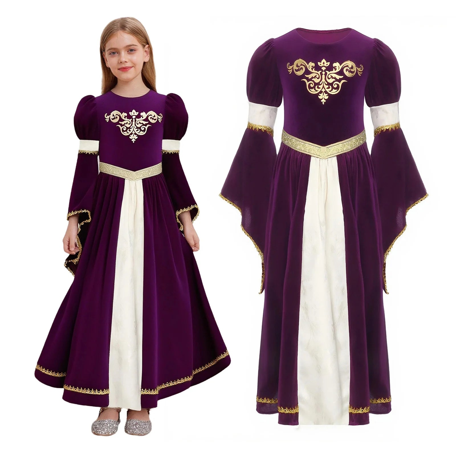 Girls Medieval Princess/Victorian Queen Halloween Cosplay Costume Bell Long - product image 11