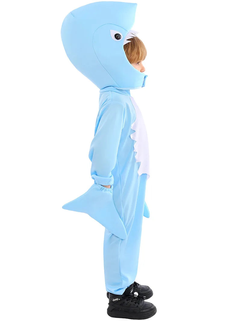 Ocean Halloween Cosplay Little Shark Mermaid Flounder Costume Funny Sea Creature Clownfish Boys