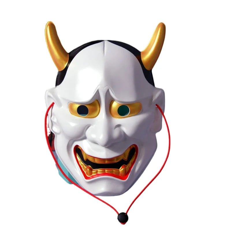Style Horror Face, Japanese Prajna Mask, Scary Ghost Face, Halloween Horror Haunted House Decoration, Adult - product image 1