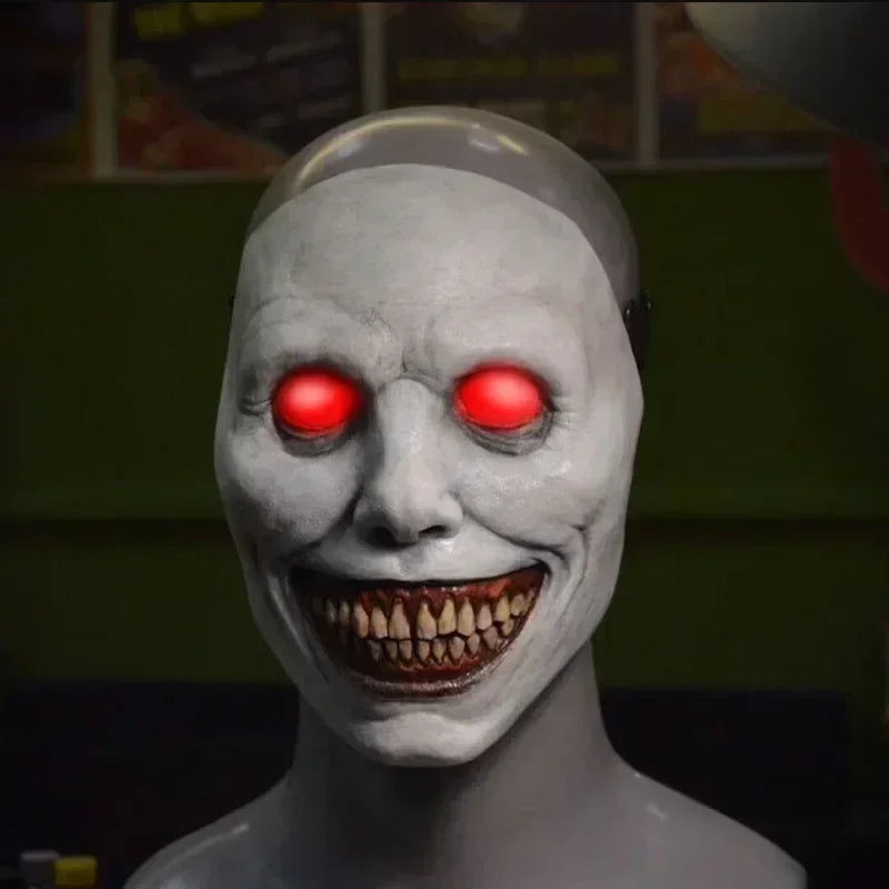 Creepy Halloween Mask Smiling Demons Horror Face Masks the Evil Costume Props Halloween - green