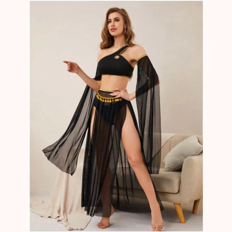 Women's Sexy Lingerie Dance Lace Long Home Wear Costume