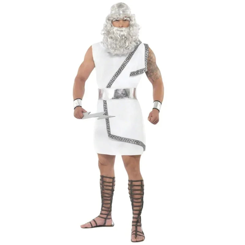 Halloween Ancient Greek Mythology Olympus Zeus Hera Costume Toga God Goddess Outfit - View 5