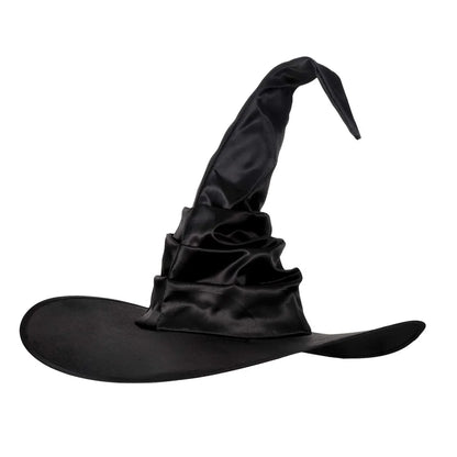 Halloween Folds Witch Wizard Black Hat Costume Headgear Devil Cap Props Decoration - S