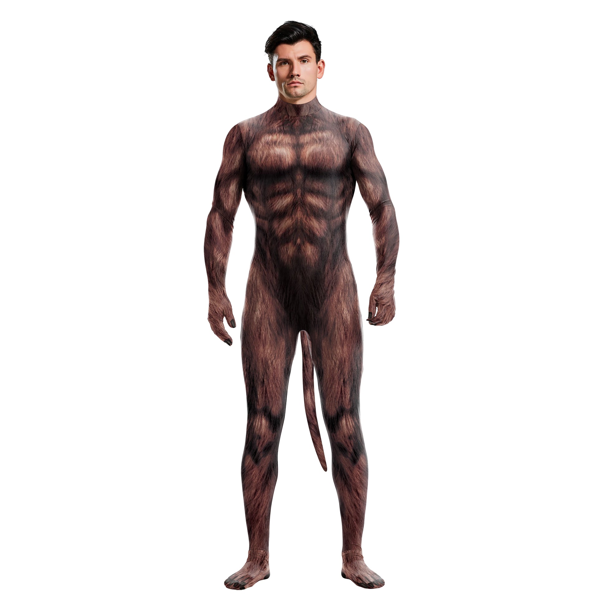 Adult Animal Elastic Fitness full bodysuit tail Whole Zentai Costume - alternate view 8