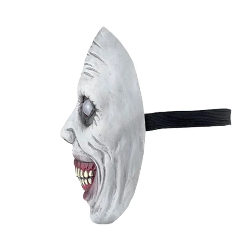 Scary Demon Halloween Mask Creepy White Face Cover Cosplay Prop for Haunted House Horror Party Costume Dress - product image 6