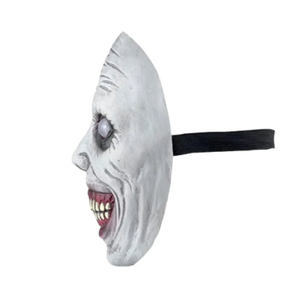 Scary Demon Halloween Mask Creepy White Face Cover Cosplay Prop for Haunted House Horror Party Costume Dress - product image 6