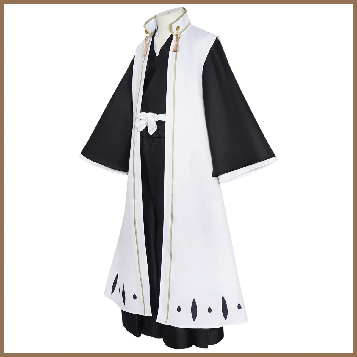 Anime Bleach Kuchiki Byakuya Costume Gotei 13 Captain White Cloak Combat Uniform Adult Man - suit / XL